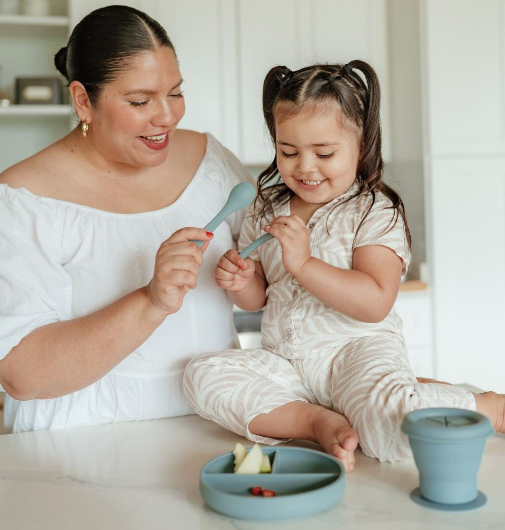 OB Designs Eco-Friendly Silicone Baby Spoon 2pk - Mint