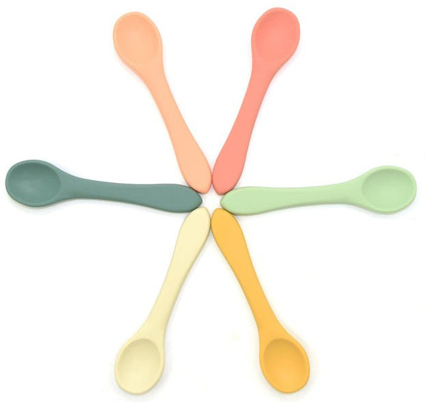 OB Designs Eco-Friendly Silicone Baby Spoon 2pk - Coconut