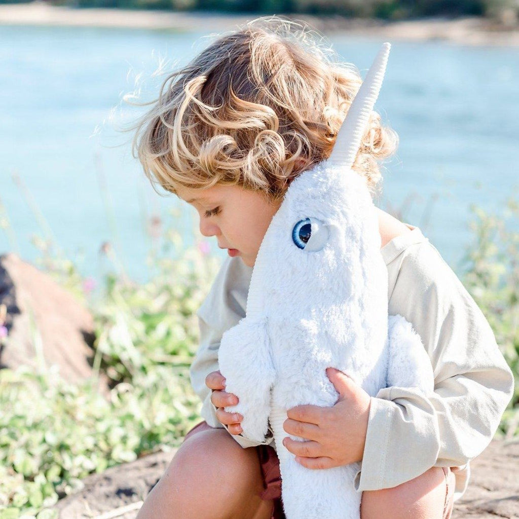 O.B. Designs Winter Narwhal Plush Toy - Soft Blue (50cm)