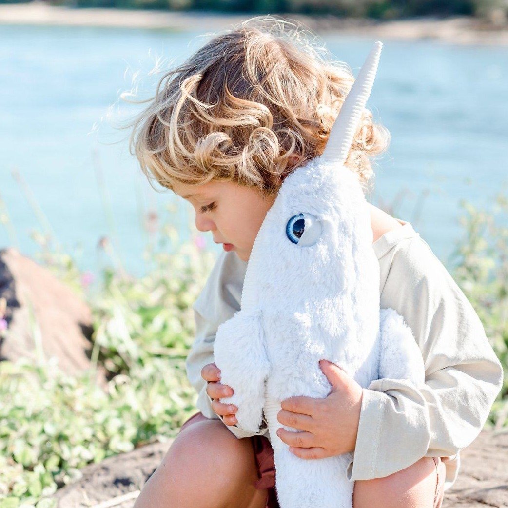 O.B. Designs Winter Narwhal Plush Toy - Soft Blue (50cm)