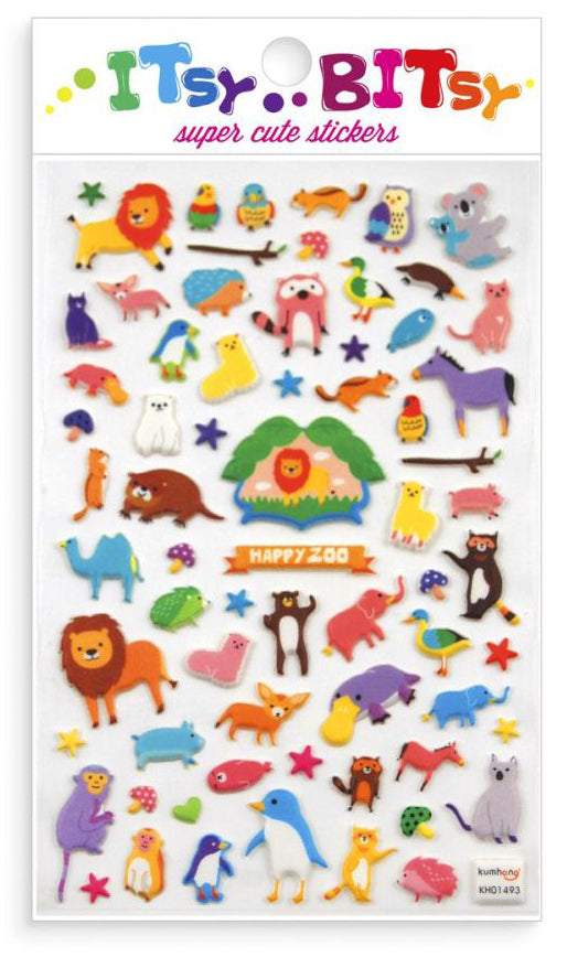Ooly Stickers - Itsy Bitsy Happy Zoo