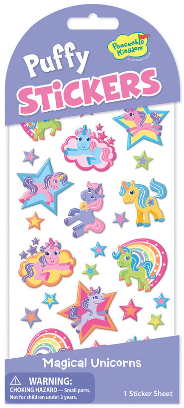 Magical Unicorns Puffy Stickers