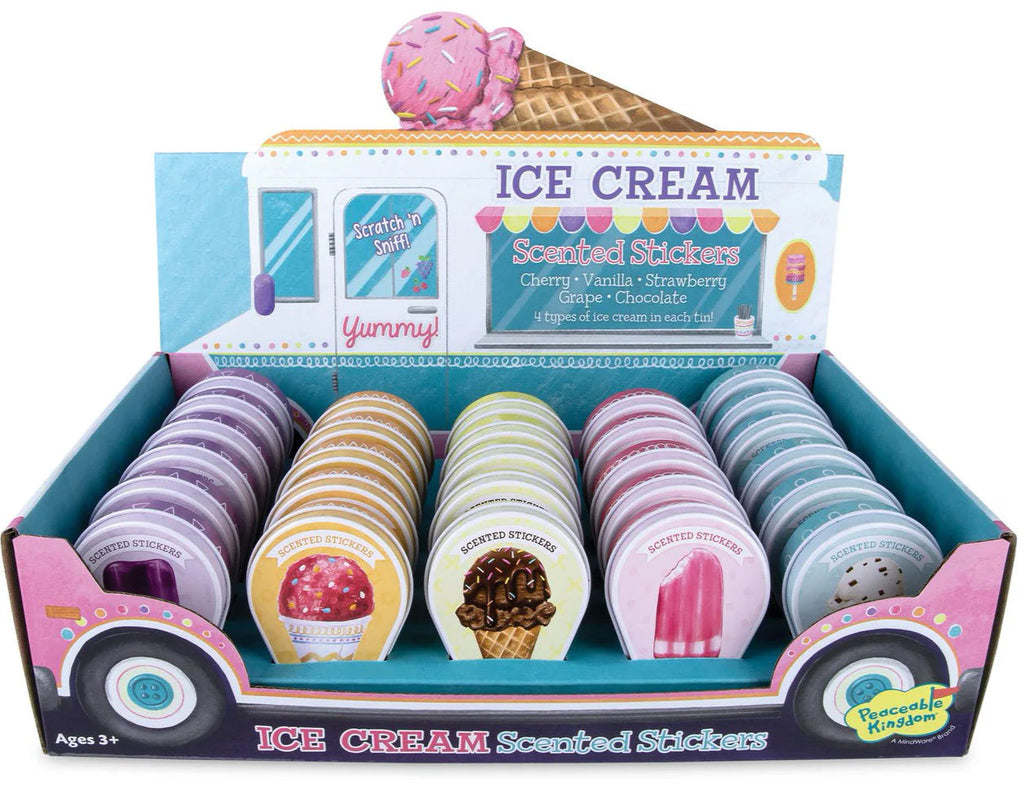 Vanilla Ice Cream Scratch & Sniff Stickers Tin