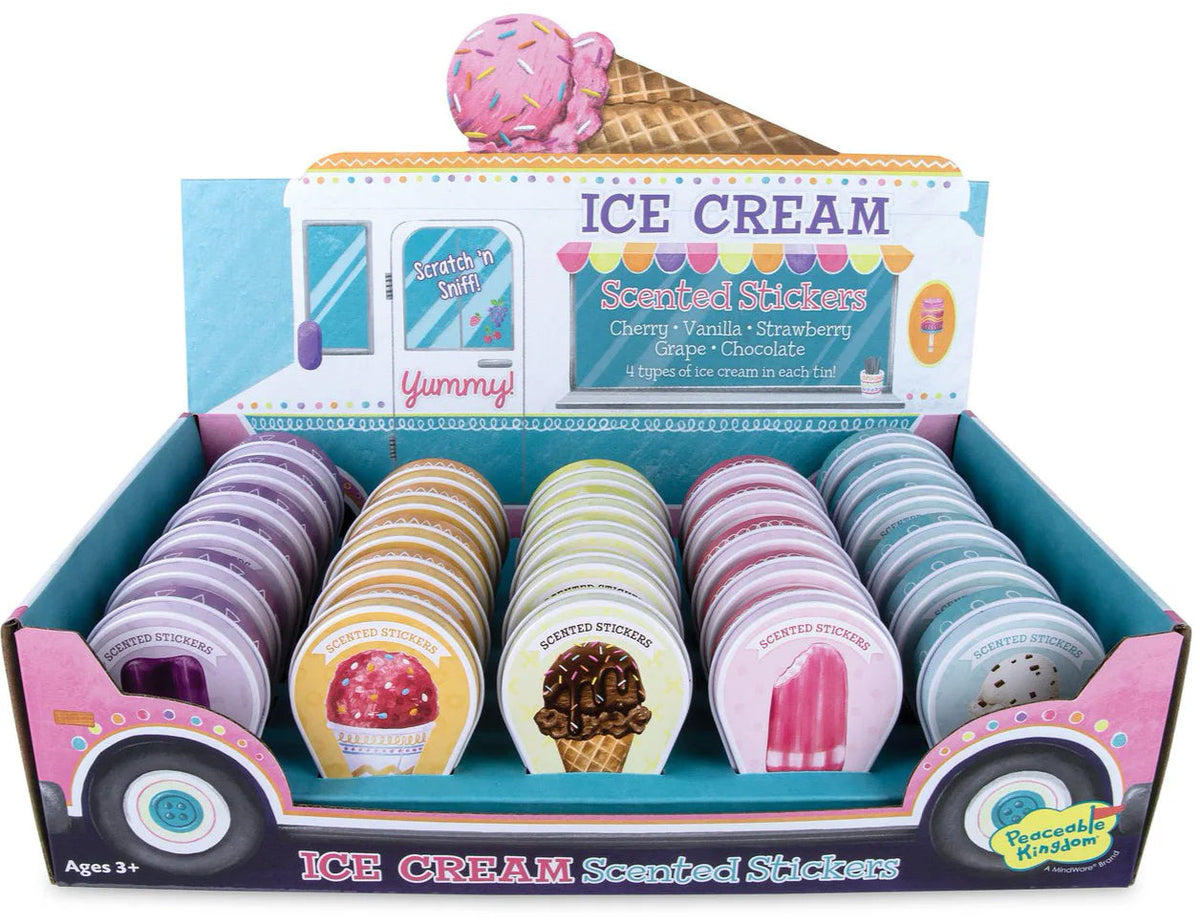 Grape Ice Cream Scratch & Sniff Stickers Tin
