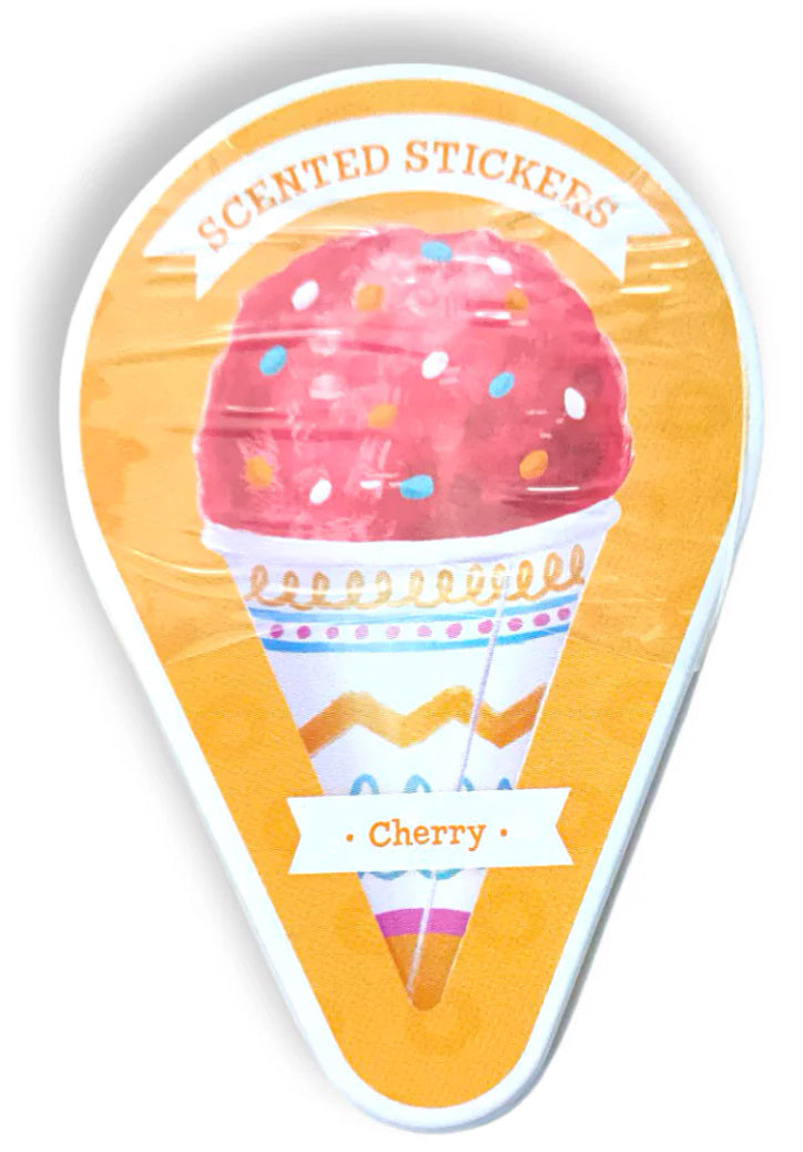 Cherry Ice Cream Scratch & Sniff Stickers Tin
