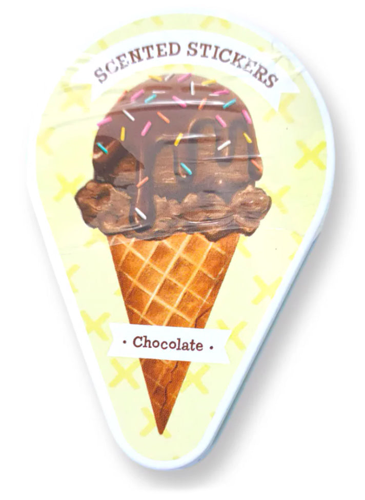 Chocolate Ice Cream Scratch & Sniff Stickers Tin