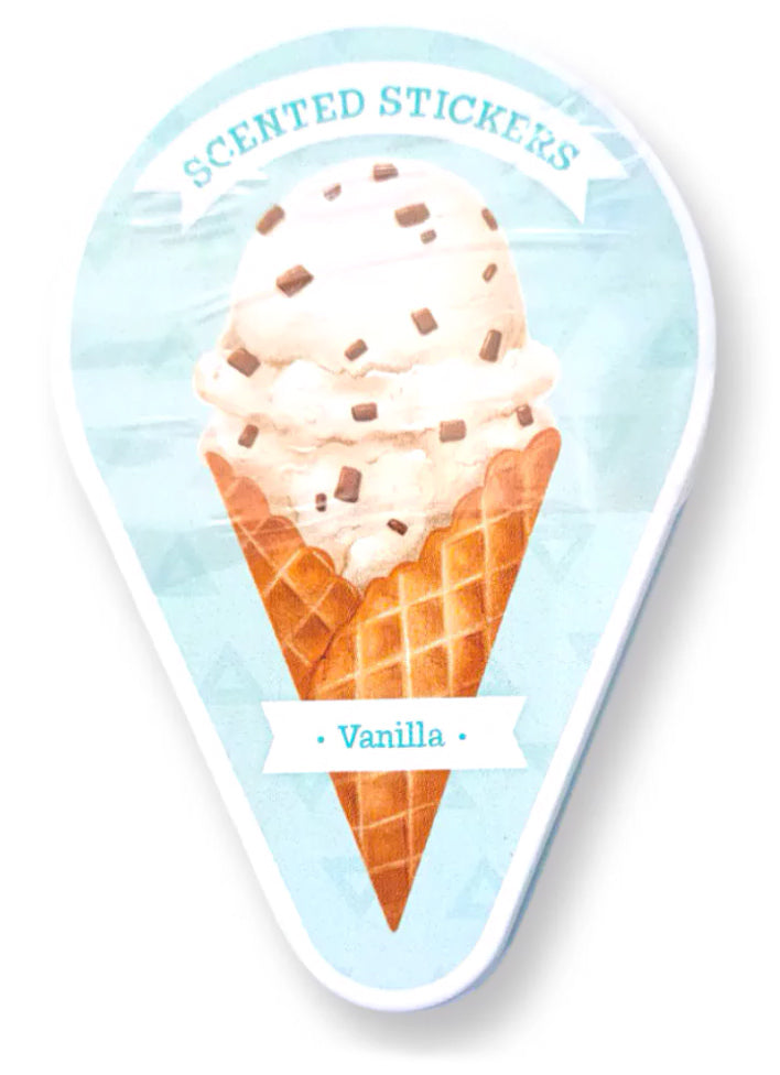 Vanilla Ice Cream Scratch & Sniff Stickers Tin