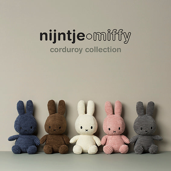 Miffy Plush Sitting ECO Corduroy - Pink (23cm)