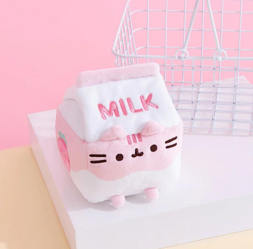 Pusheen Sips Strawberry Milk (13cm)