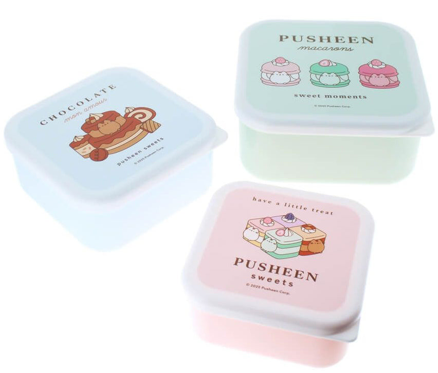 Pusheen Sweets Storage Pots - Set of 3