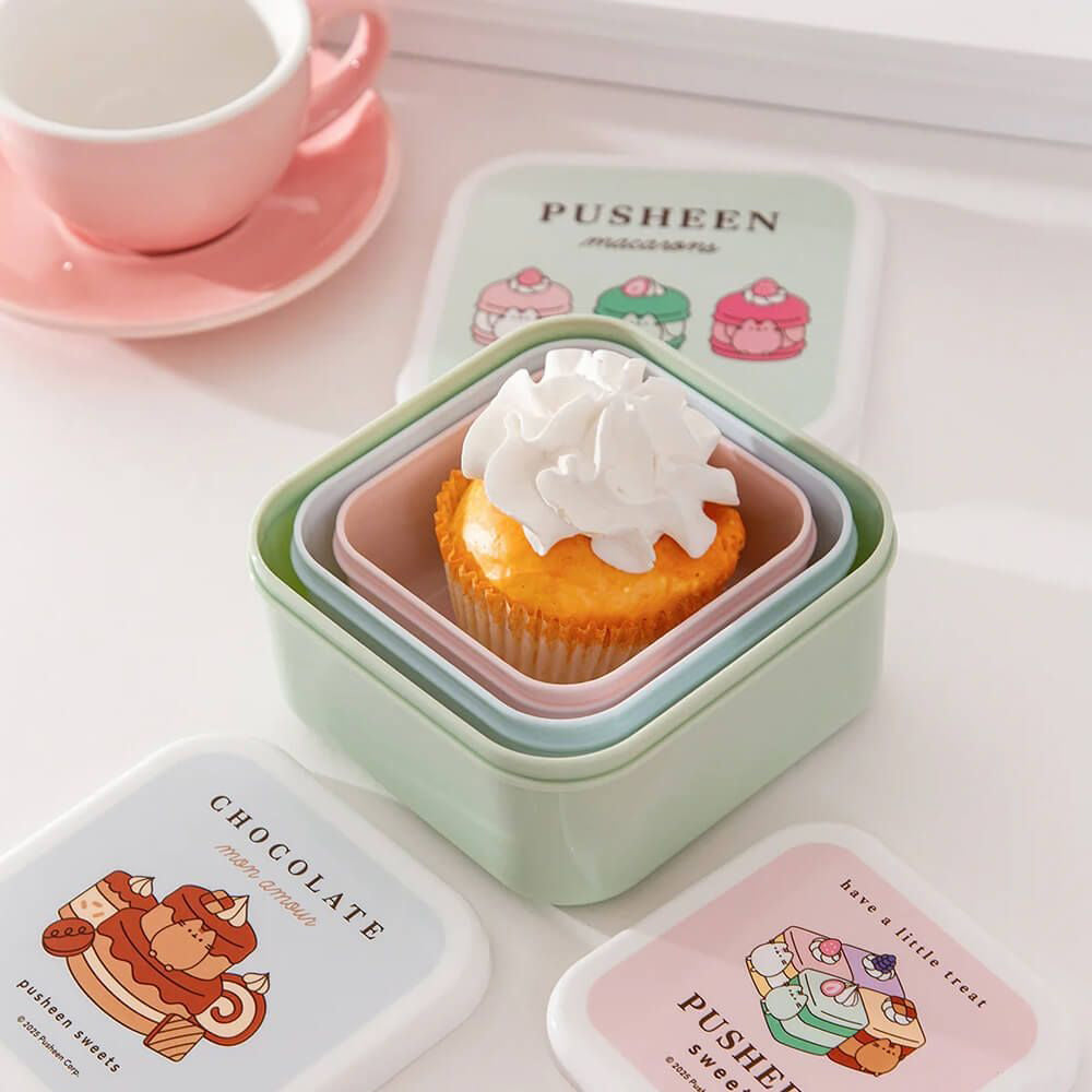 Pusheen Sweets Storage Pots - Set of 3