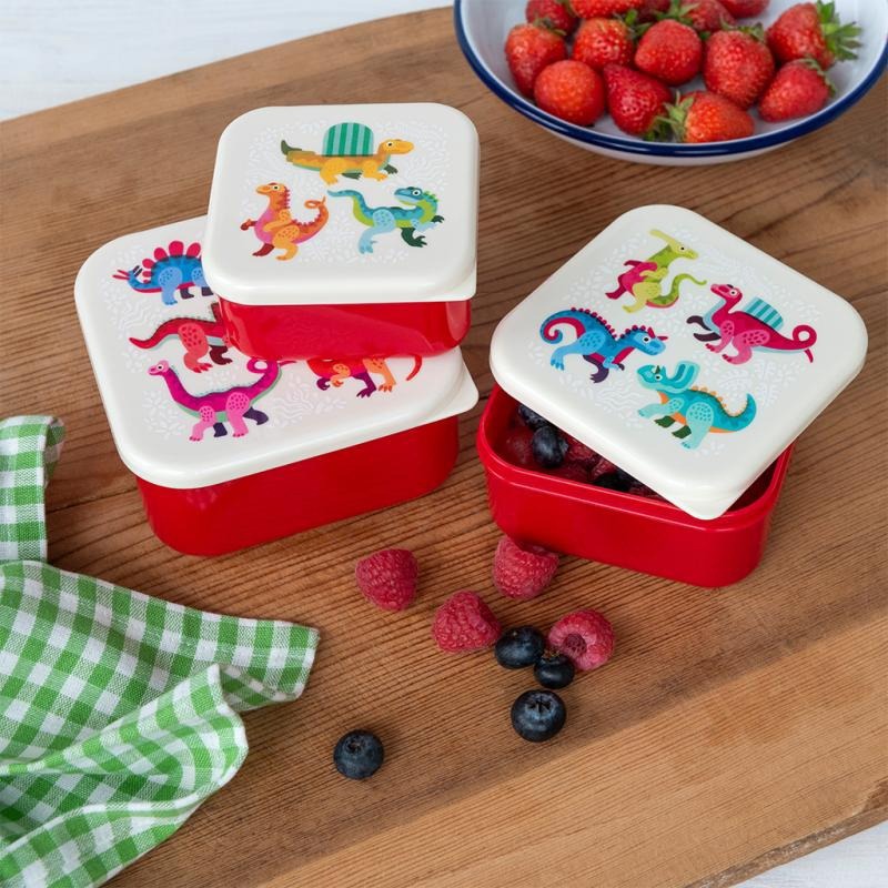 Rex London Baby Dinos Set of 3 Snack Boxes