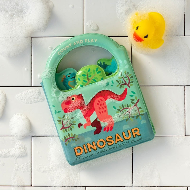 Rex London Baby Dinosaur Colour Changing Bath Book
