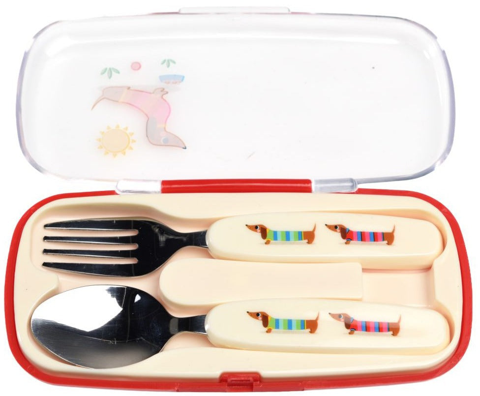 Rex London Sausage Dog Child Cutlery Set
