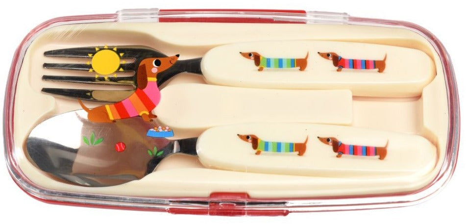 Rex London Sausage Dog Child Cutlery Set