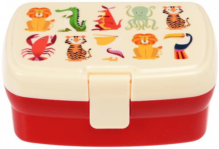 Rex London Colourful Creatures Lunch Box with Tray