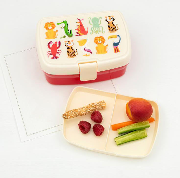 Rex London Colourful Creatures Lunch Box with Tray