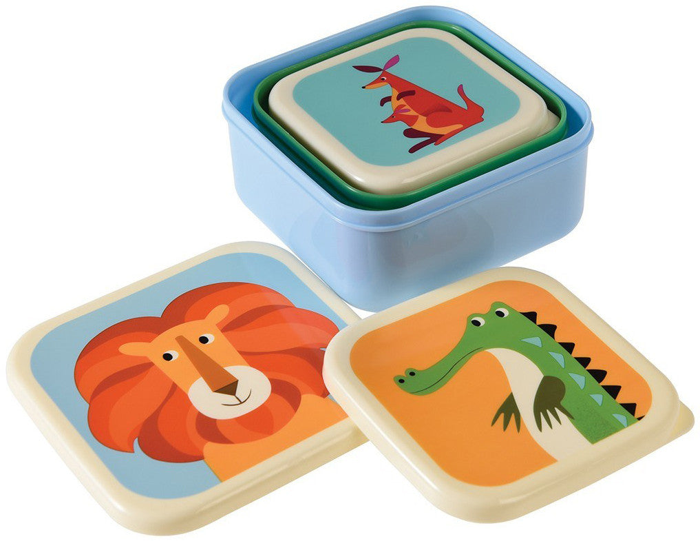 Rex London Colourful Creatures Set of 3 Snack Boxes