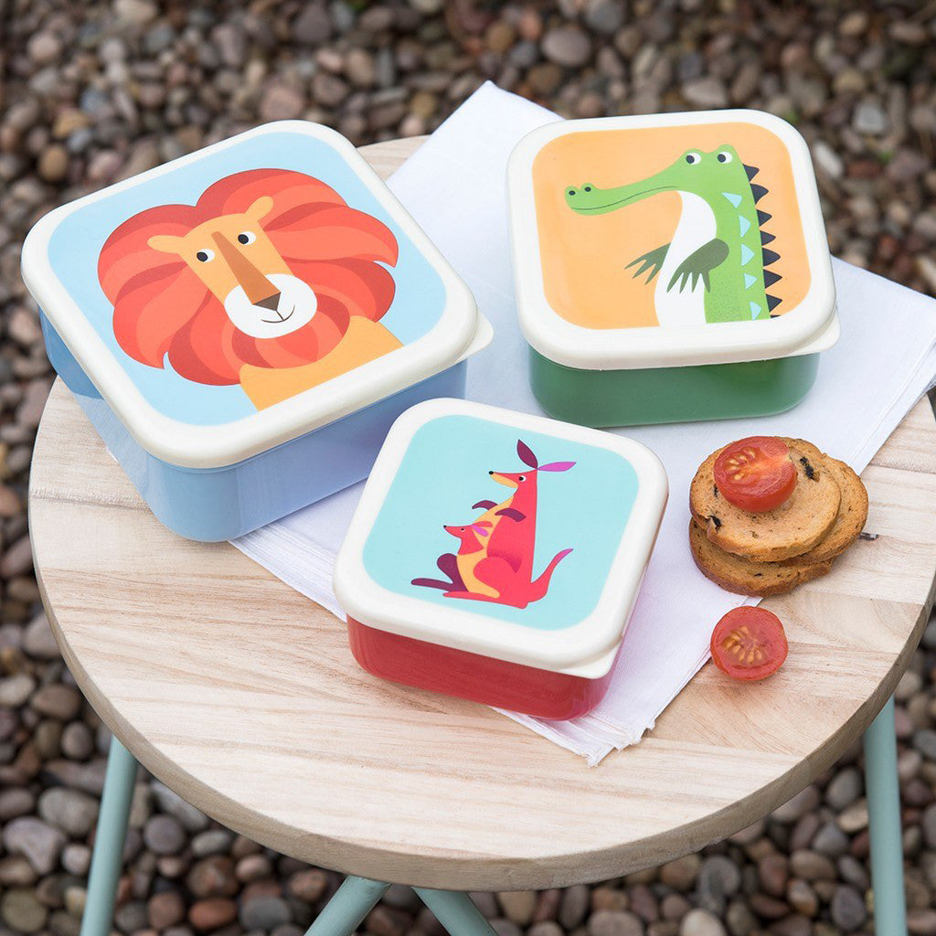 Rex London Colourful Creatures Set of 3 Snack Boxes