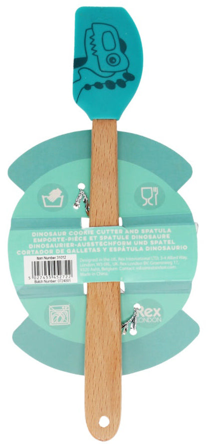 Rex London Cookie Cutter & Mini Spatula Set - Baby Dinos