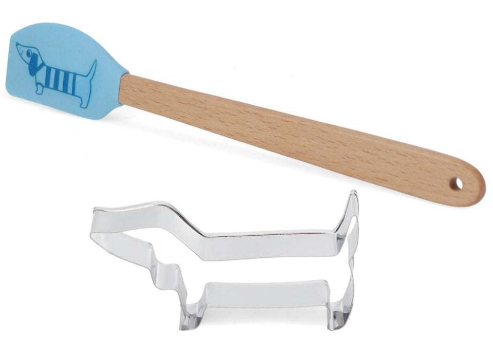 Rex London Cookie Cutter & Mini Spatula Set - Sausage Dog
