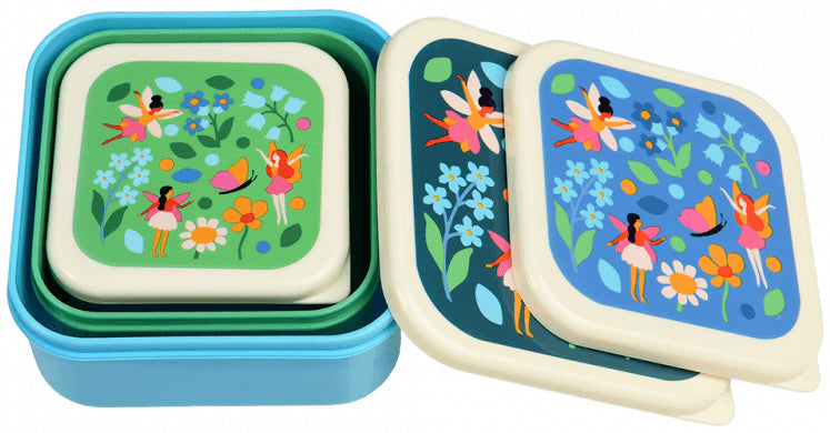 Rex London Fairies in the Garden Set of 3 Snack Boxes