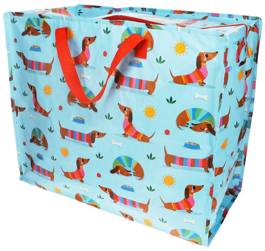 Rex London Sunny Sausage Dog Jumbo Storage Bag - Blue