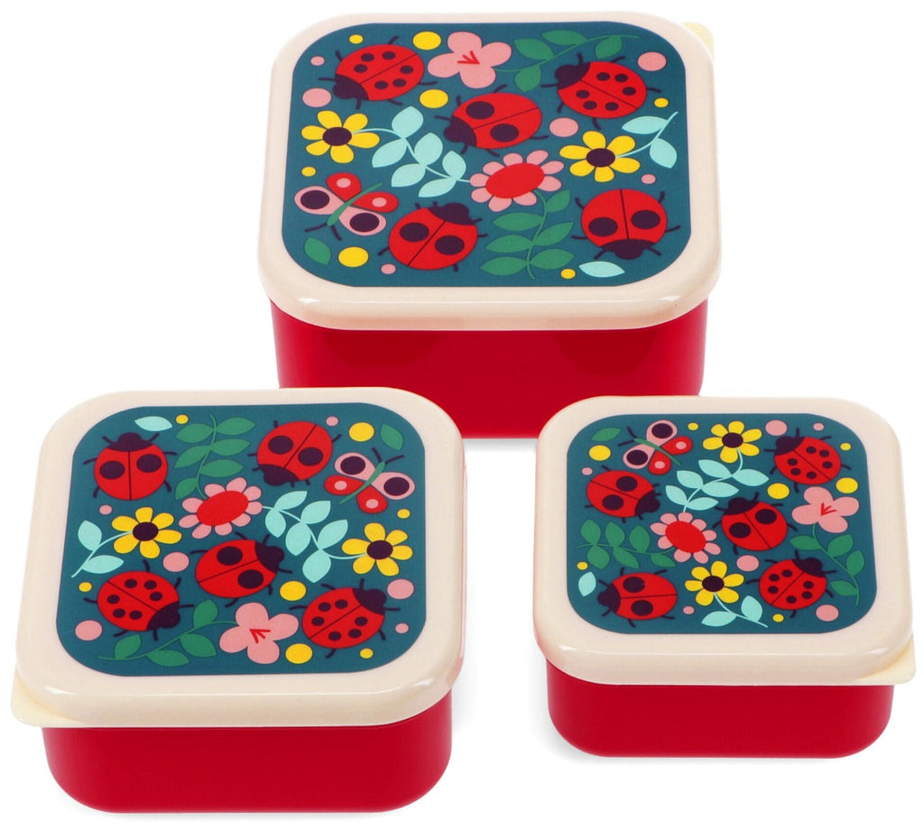 Rex London Ladybird Set of 3 Snack Boxes