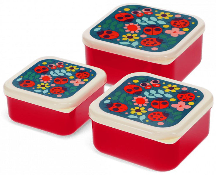 Rex London Ladybird Set of 3 Snack Boxes