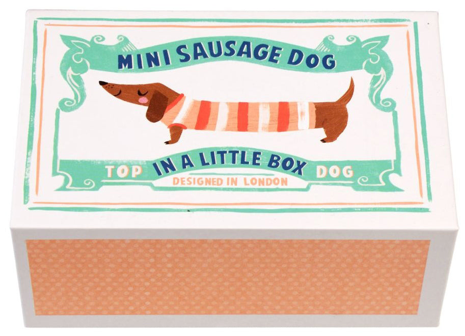 Rex London Mini Sausage Dog in a Little Box (14cm)