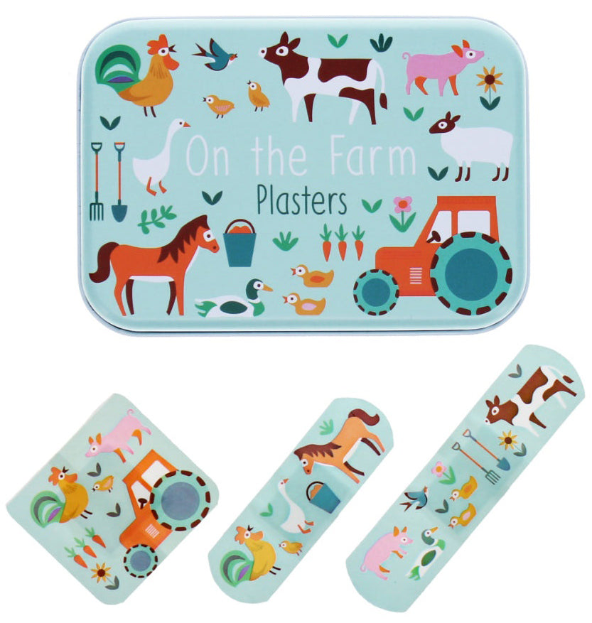 Rex London Children's Plasters in a Tin - Farmyard