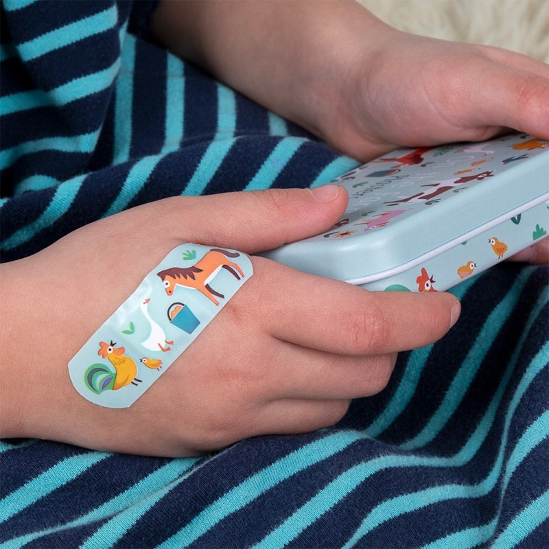 Rex London Children's Plasters in a Tin - Farmyard