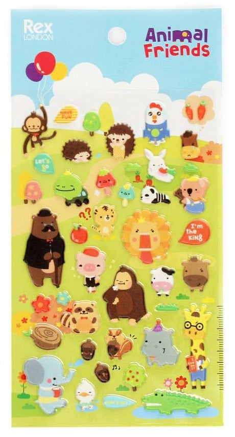 Rex London 3D Puffy Stickers - Animal Friends