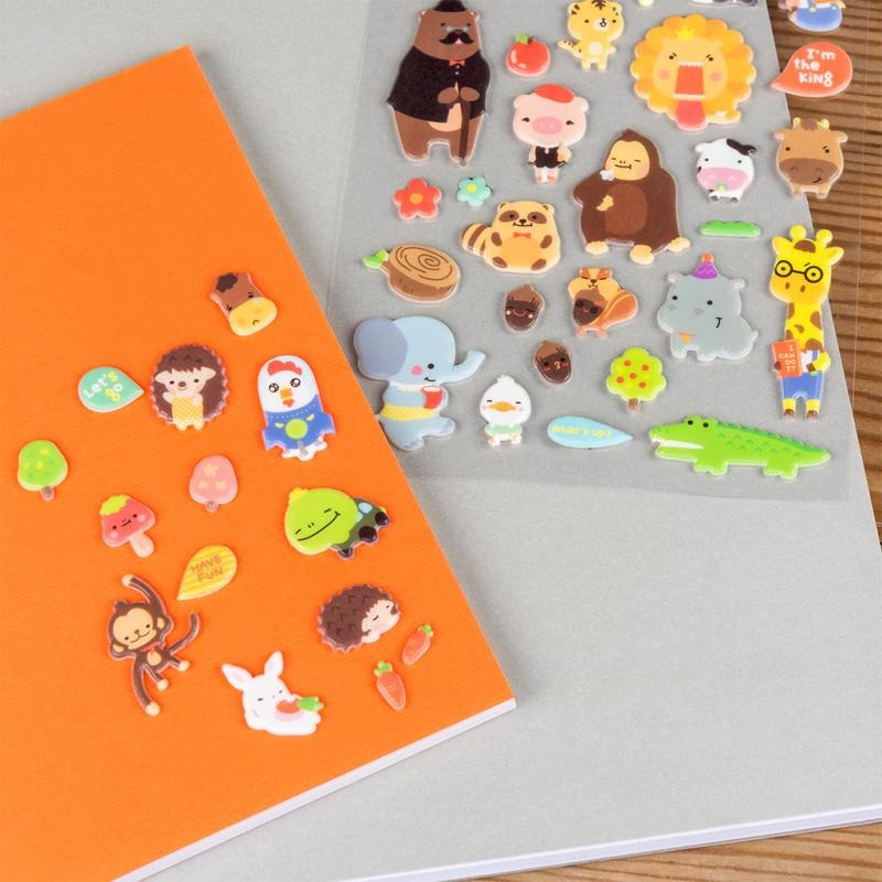 Rex London 3D Puffy Stickers - Animal Friends