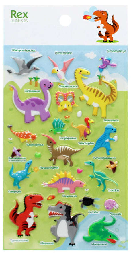 Rex London 3D Puffy Stickers - Dinosaurs