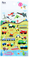 Rex London 3D Puffy Stickers - Vehicles