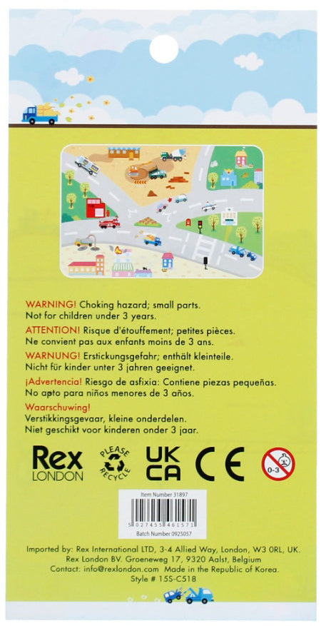 Rex London 3D Puffy Stickers - Vehicles