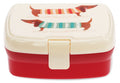 Rex London Sausage Dog Lunch Box with Tray - Ivory