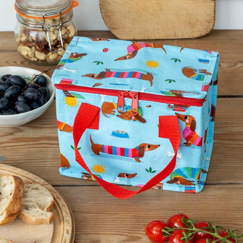 Rex London Sunny Sausage Dog Lunch Bag - Blue