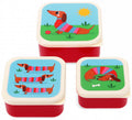 Rex London Sunny Sausage Dog Set of 3 Snack Boxes - Blue