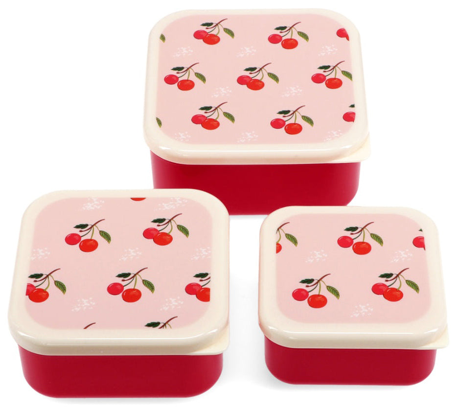 Rex London Little Cherry Set of 3 Snack Boxes