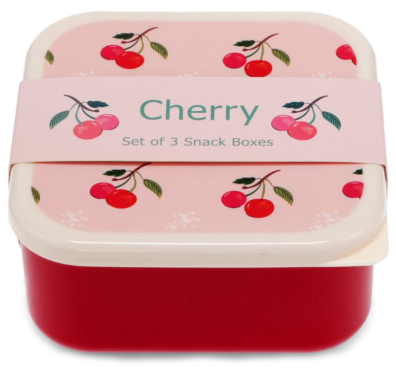 Rex London Little Cherry Set of 3 Snack Boxes
