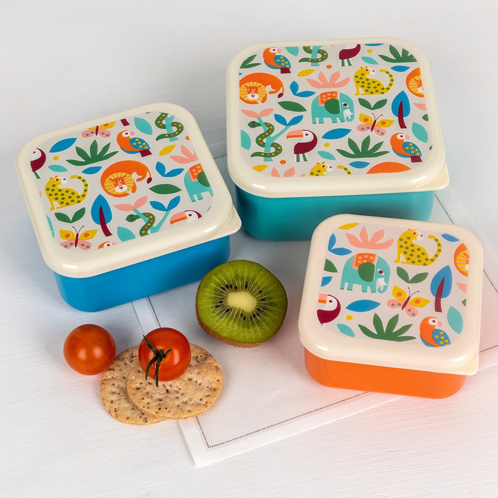 Rex London Wild Wonders Set of 3 Snack Boxes