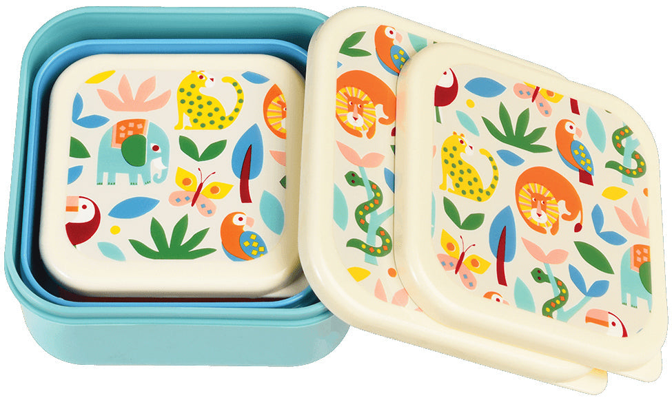 Rex London Wild Wonders Set of 3 Snack Boxes