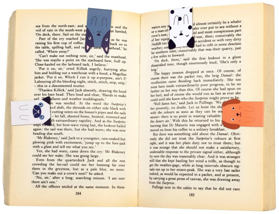 Rex London Set of 4 Magnetic Dog Bookmarks