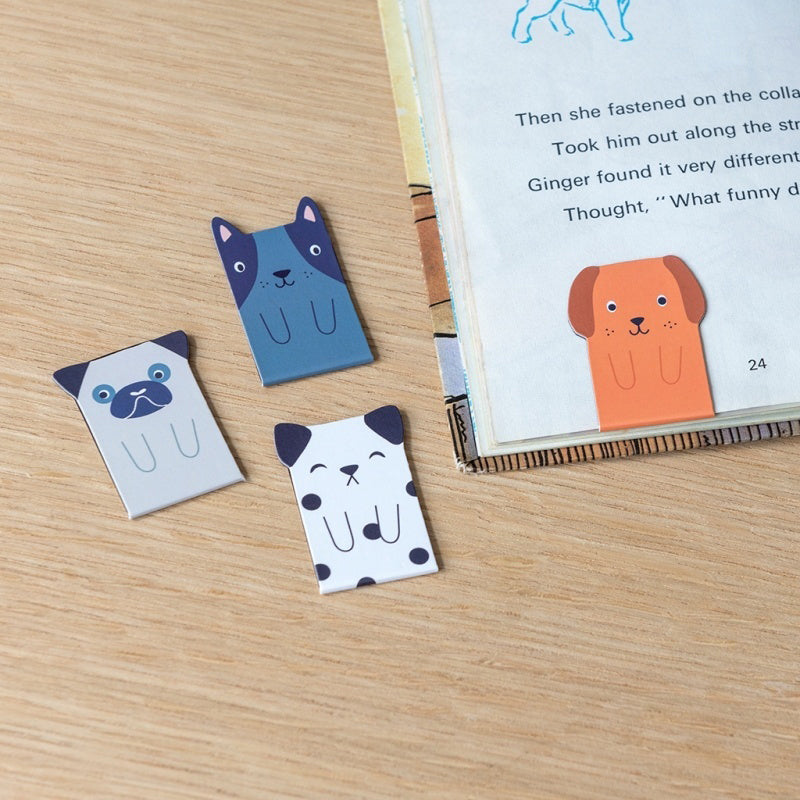 Rex London Set of 4 Magnetic Dog Bookmarks