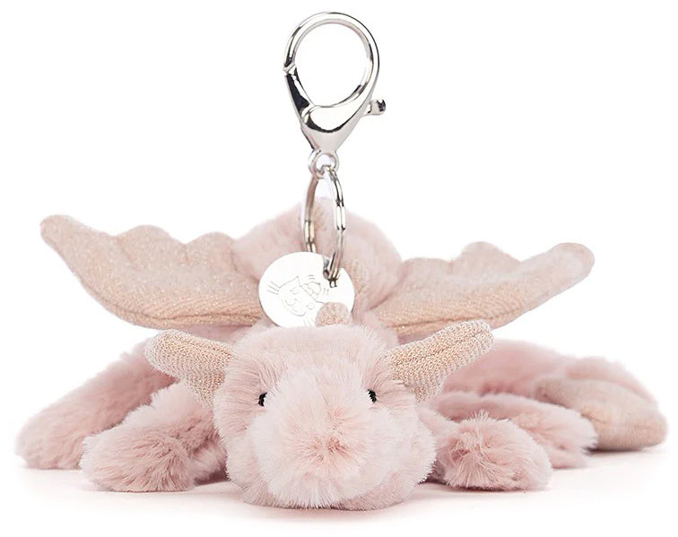 Jellycat Rose Dragon Bag Charm (22cm)