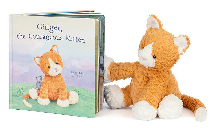 Jellycat Ginger the Courageous Kitten Book (23cm)