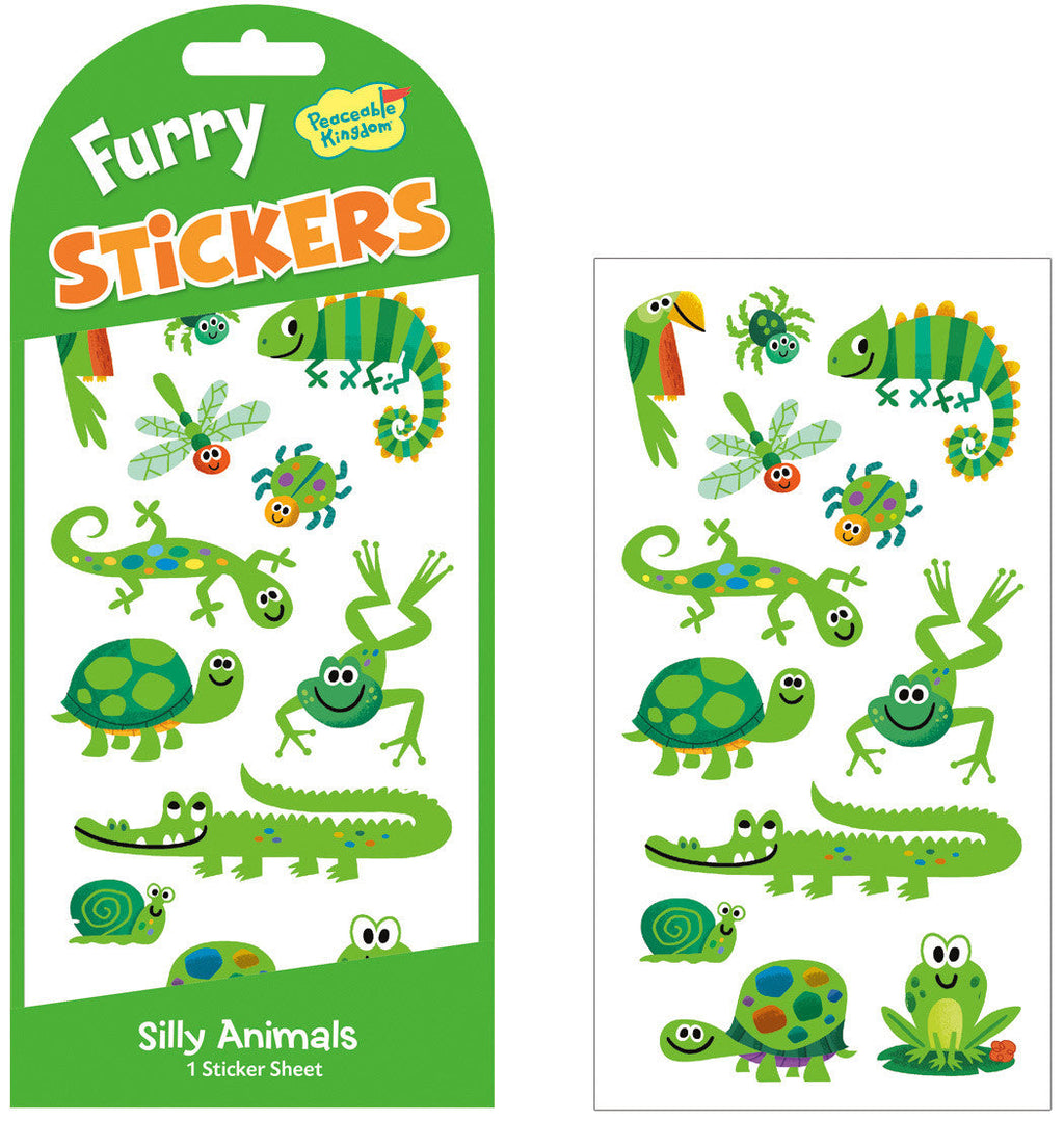 Silly Animals Furry Stickers