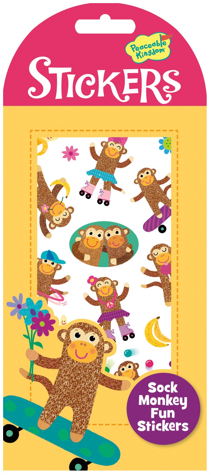 Sock Monkey Stickers